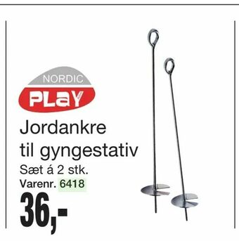 Harald Nyborg Jordankre til gyngestativ tilbud