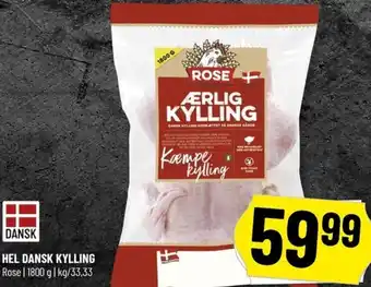Løvbjerg Hel Dansk Kylling 1800 g tilbud