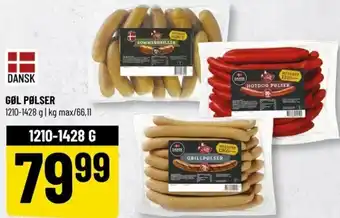 Løvbjerg Gøl Pølser 1210-1428 g tilbud