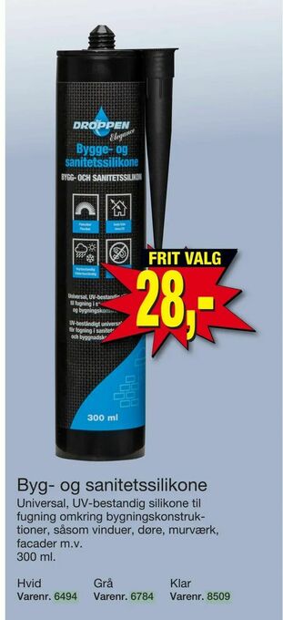 Harald Nyborg Byg- og sanitetssilikone tilbud