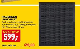 jem & fix Havehegn i polyflet tilbud