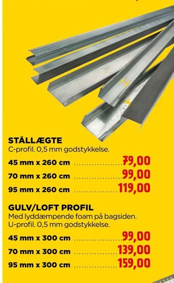 jem & fix Gulv/loft profil tilbud