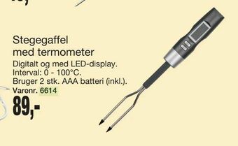 Stegegaffel med termometer