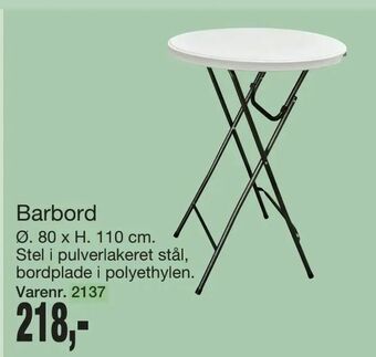 Harald Nyborg Barbord tilbud