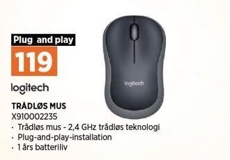 Power Trådløs mus tilbud