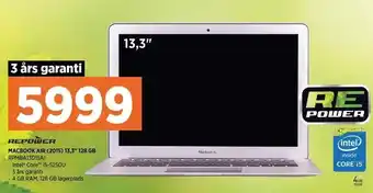 Power Macbook Air (2015) 13,3" 128 GB tilbud
