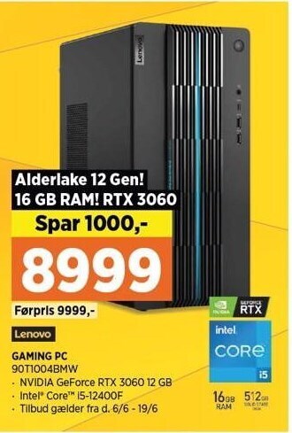 Power Gaming PC tilbud