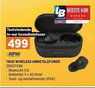 Power True Wireless høretelefoner tilbud