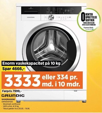 Power Vaskemaskine tilbud