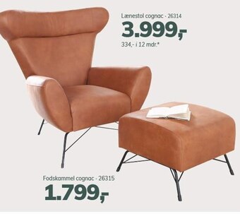 Daells Bolighus Lænestol el. skammel tilbud