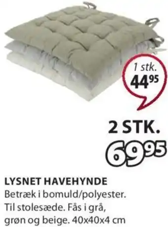 Lysnet Havehynde 40x40x4cm