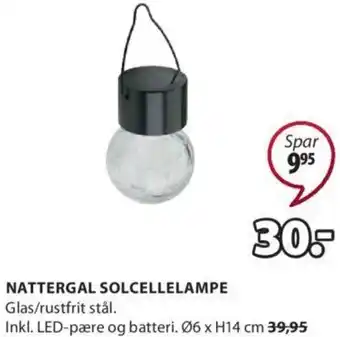 Nattergal Solcellelampe 6xH14 cm