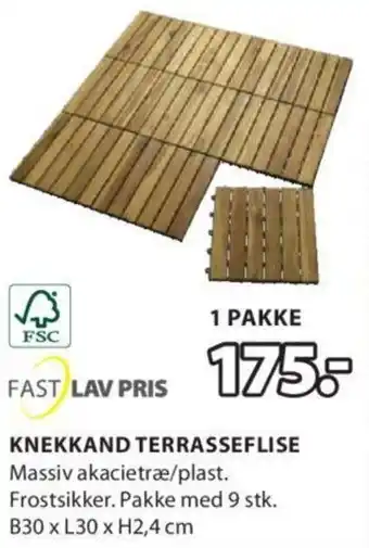 JYSK Knekkand Terrasseflise B 30 x L 30 x H, 4 cm tilbud