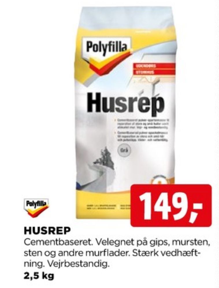 Polyfilla spartelmasse tilbud hos jem & fix