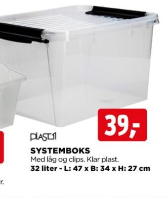 jem & fix Plast1 opbevaringsboks tilbud