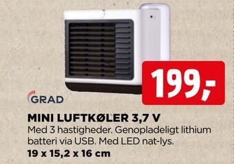 Mini luftkøler 3,7 v