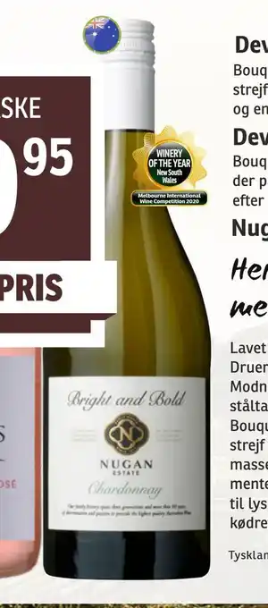 SPAR Nugan Bright and Bold Chardonnay tilbud