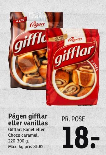 SPAR Pågen gifflar eller vanillas tilbud