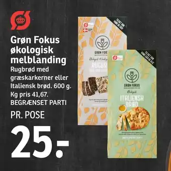 Grøn Fokus økologisk melblanding