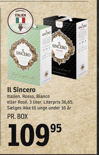 SPAR Il Sincero tilbud
