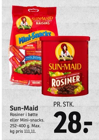 SPAR Sun Maid tilbud