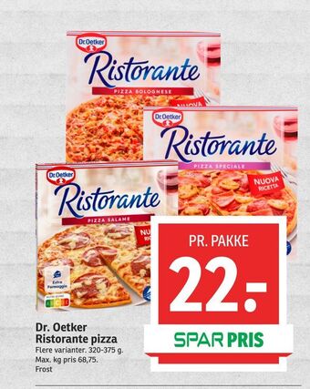 SPAR Dr. Oetker Ristorante pizza tilbud