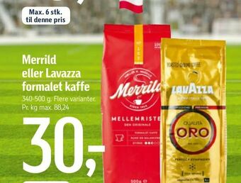 Føtex Merrild eller Lavazza formalet kaffe tilbud