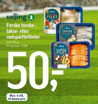 Føtex Ferske torske-, lakse- eller rødspættefileter tilbud