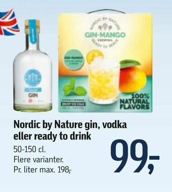 Føtex Nordic by Nature gin, vodka eller ready to drink tilbud