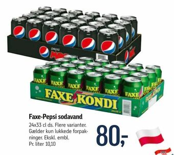 Føtex Faxe-Pepsi sodavand tilbud