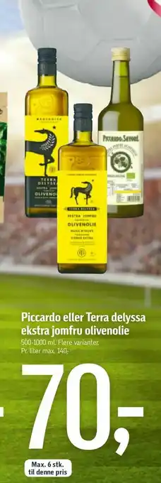 Føtex Piccardo eller Terra delyssa ekstra jomfru olivenolie tilbud