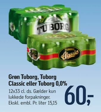 Føtex Grøn Tuborg, Tuborg Classic eller Tuborg 0,0% tilbud
