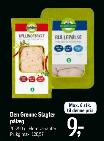 Føtex Den Grønne Slagter pålæg tilbud