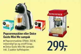 Føtex Popcornmaskine eller Dolce Gusto Mini Me sampak tilbud
