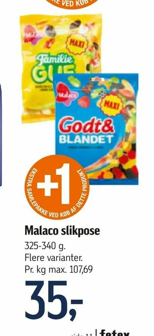 Føtex Malaco slikpose tilbud