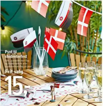 Føtex Pynt til studenterfest tilbud