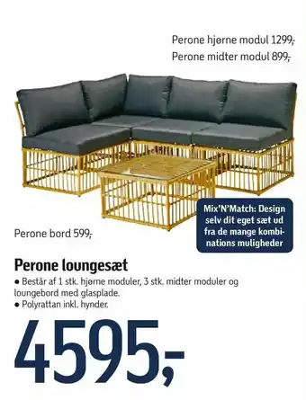 Føtex Perone loungesæt tilbud