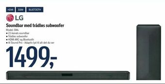 Føtex Soundbar med trådløs subwoofer tilbud
