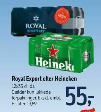 Føtex Royal Export eller Heineken tilbud