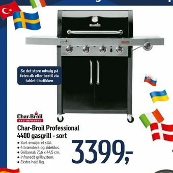 Føtex Char-Broil Professional 4400 gasgrill - sort tilbud