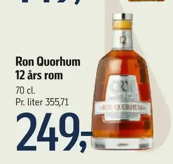 Føtex Ron Quorhum 12 års rom tilbud