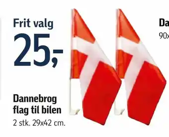 Dannebrog flag til bilen