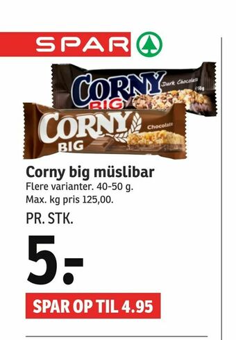 SPAR Corny big müslibar tilbud
