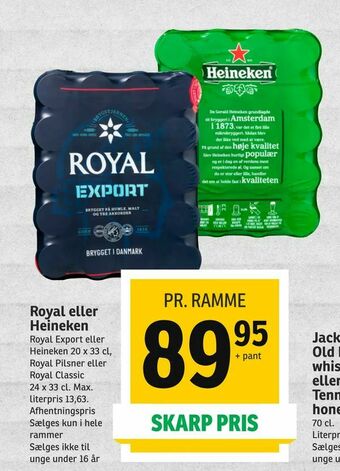 SPAR Royal eller Heineken tilbud