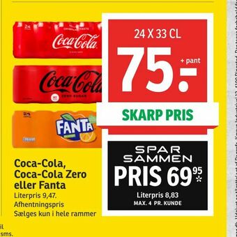 SPAR Coca-Cola, Coca-Cola Zero eller Fanta tilbud