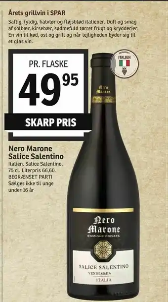 Nero Marone Salice Salentino