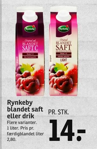 Rynkeby blandet saft eller drik