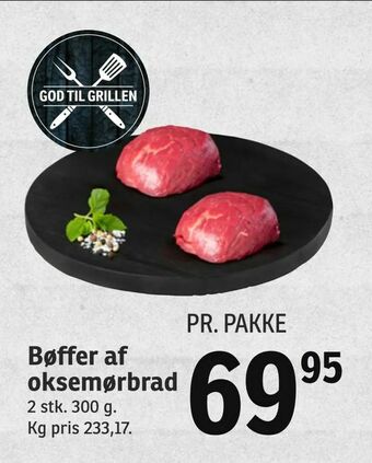 SPAR Bøffer af oksemørbrad tilbud