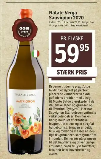 Natale Verga Sauvignon 2020