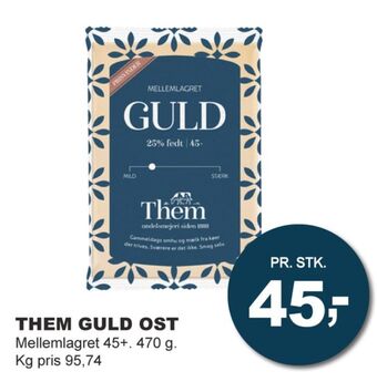 Them ost skæreost guld mellemlagret